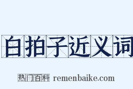 白拍子近义词是什么意思的图片